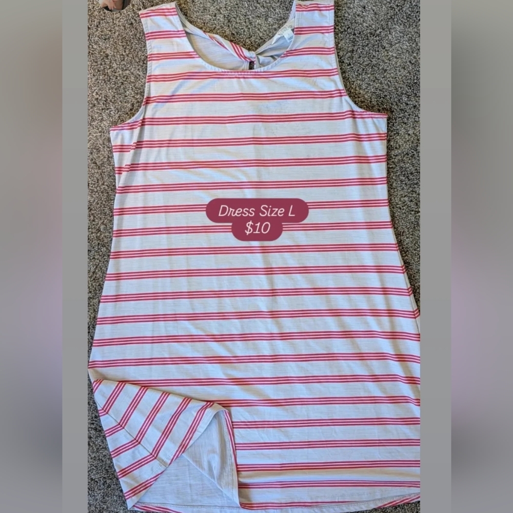 Market & Spruce Red and White Striped Dress